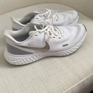 White Nike Revolution Tennis Shoes